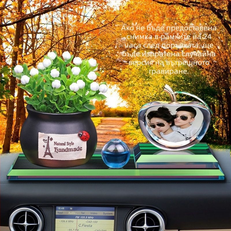 Автомобилен кристален държач за парфюм – модерен стил, кристален материал, декоративна функция