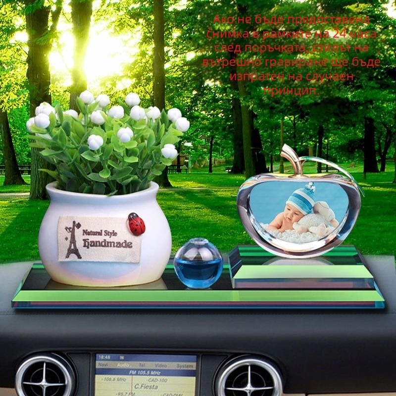 Автомобилен кристален държач за парфюм – модерен стил, кристален материал, декоративна функция