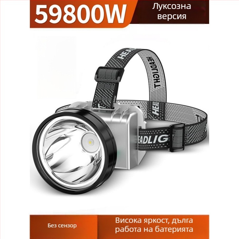 Челна лампа – презареждаща се LED, ултраярна за нощен риболов и миньорска лампа