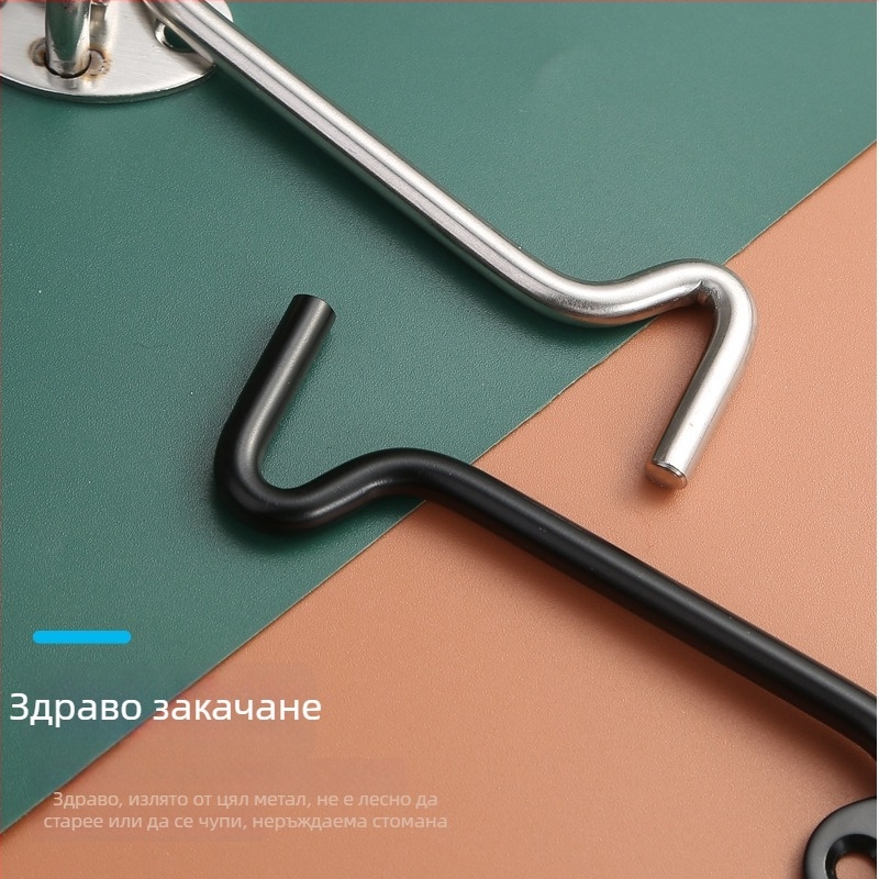 Закачалка за прозорец от неръждаема стомана – за дървени прозорци и врати, ограничител и заключване, полирана повърхност, стил Нов китайски