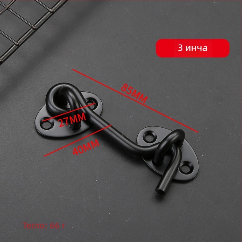 Прозоречна закачалка от неръждаема стомана — модел: прозоречна закачалка; повърхност: четка; предназначение: ветроустойчиви врати и прозорци; марка: Dawei; стил: модерен и минималистичен