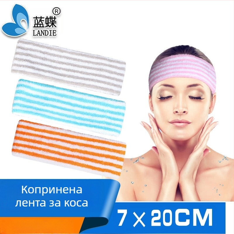 Памучна лента за коса за спорт и красота — материал: памук-спандекс-латекс прежда; марка: Blue Butterfly; приложения: бягане, фитнес, йога; лицензиран частен етикет: Да