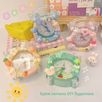 Часовник за деца: DIY комплект за часовник с аларма, едностранен, аналогов дисплей, външно захранване, пластмасов корпус