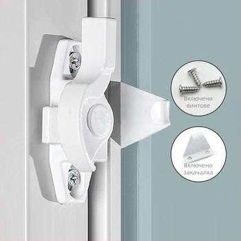 Полумесечна ключалка за прозорец - неръждаема стомана, модел YYSgz, марка Shouli, модерен минималистичен стил