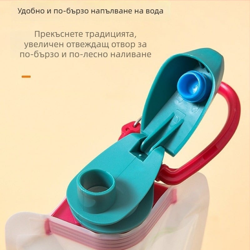 Сгъваема водна чанта – материал: копринено цвете, PVC конструкция, без лого, първокласно качество