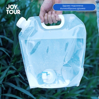 Сгъваема водна торба за автомобил, голям капацитет, преносима, PE пластмаса, дебелина 0.24 cm