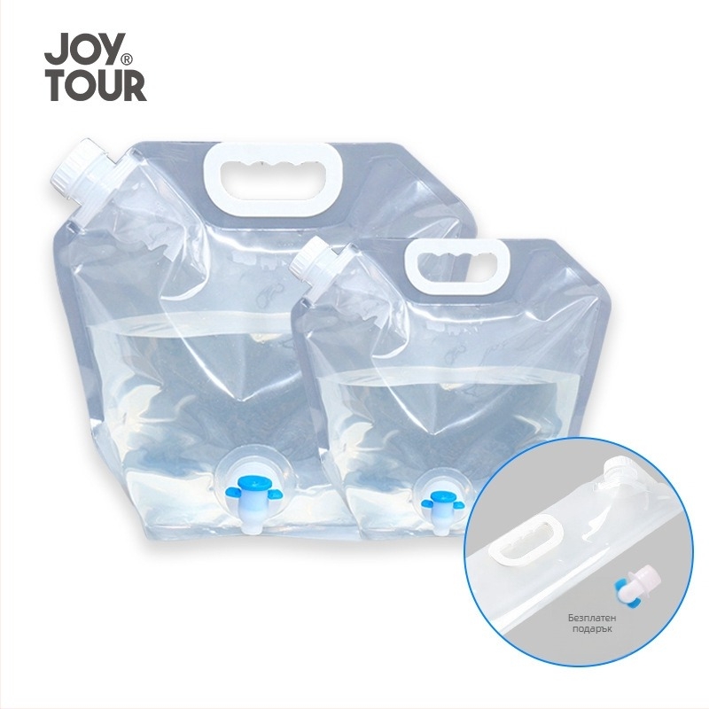 Сгъваема водна торба за автомобил, голям капацитет, преносима, PE пластмаса, дебелина 0.24 cm