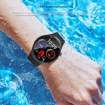 Мултифункционален смарт часовник за кръвно налягане с мониторинг на съня, измерване на сърдечната честота и кислород в кръвта, AMOLED дисплей