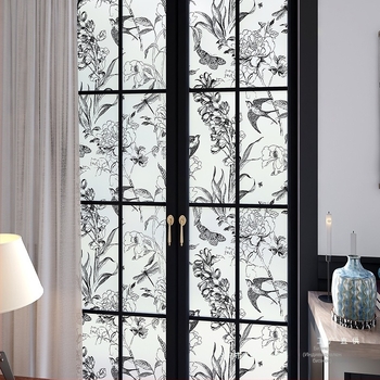 Филм за поверителност за стъклена врата на баня – самозалепващ се, полупрозрачен, модел 69850