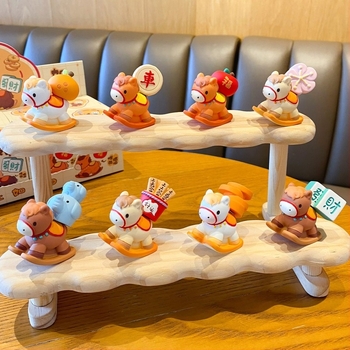 Декоративна бюро фигурка: кон със функция люлеене, смолна скулптура, стил Casual, Артикул ALTJBS0098