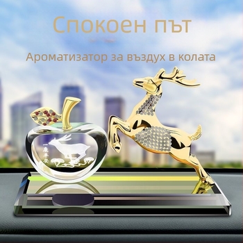 Стойка за автомобилен ароматизатор – сплавен елен, карикатурен стил, дълготраен ароматерапевтичен декор за централна конзола