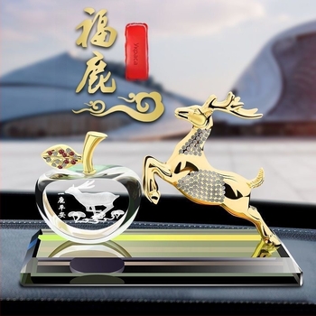 Стойка за автомобилен ароматизатор – сплавен елен, карикатурен стил, дълготраен ароматерапевтичен декор за централна конзола