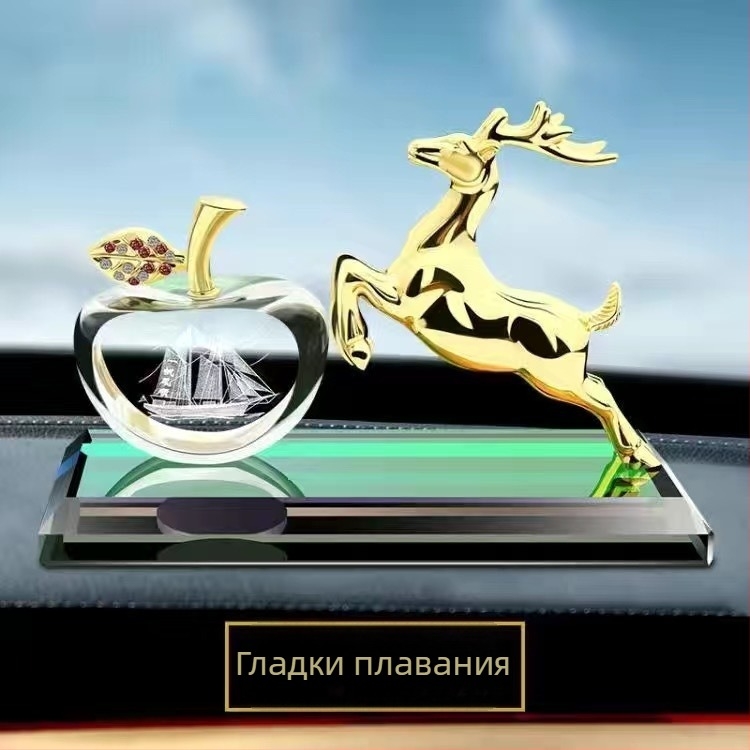 Стойка за автомобилен ароматизатор – сплавен елен, карикатурен стил, дълготраен ароматерапевтичен декор за централна конзола