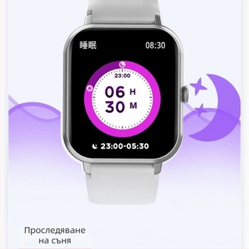 Bluetooth смарт часовник – здравословен спътник, унисекс гривна със силиконов каиш; измерване на сърдечния ритъм, измерване на кислород в кръвта, NFC, Bluetooth разговори, живот на батерията до 7 дни