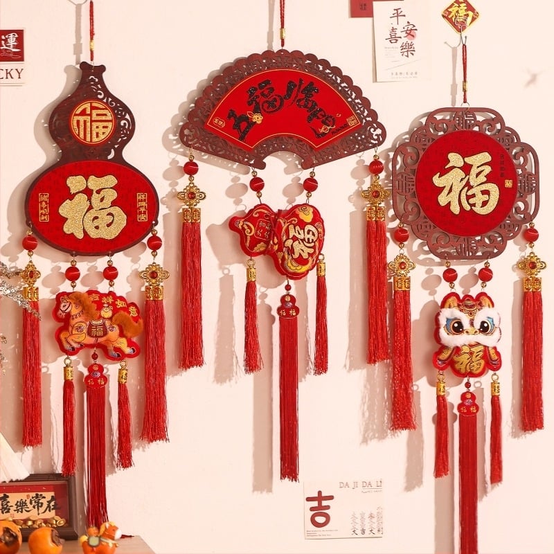 Висящ декор за входна врата – 2026 Година на Коня, Пролетен фестивал, Feixunfei плюшена тъкан, FXF217211