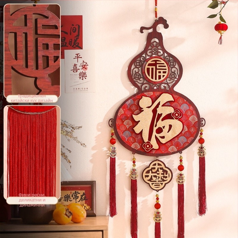 Висящ декор за входна врата – 2026 Година на Коня, Пролетен фестивал, Feixunfei плюшена тъкан, FXF217211