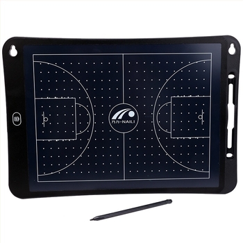 Тактическа дъска за баскетбол и футбол, пластмасова конструкция, със стилус (пластмасова; баскетбол и футбол; стилус включен)