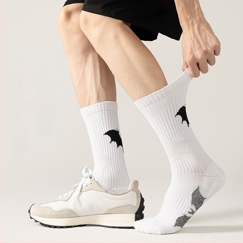 Баскетболни чорапи, дишаща мрежеста горна част, хавлиено дъно, средна дължина, пот-абсорбиращи