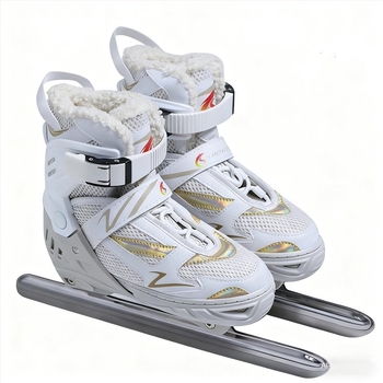 Кънки за скоростно пързаляне с регулируеми стоманени опори – горнище от мрежа, PVC подметка, остриета от въглеродна стомана