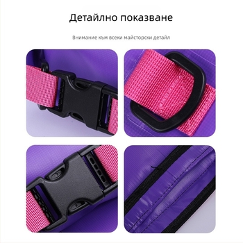 Две в едно водоустойчива чанта за плаж с презрамка, капацитет 2L/5L, PVC покритие, водоустойчива тъкан, за плаж, плуване и гмуркане