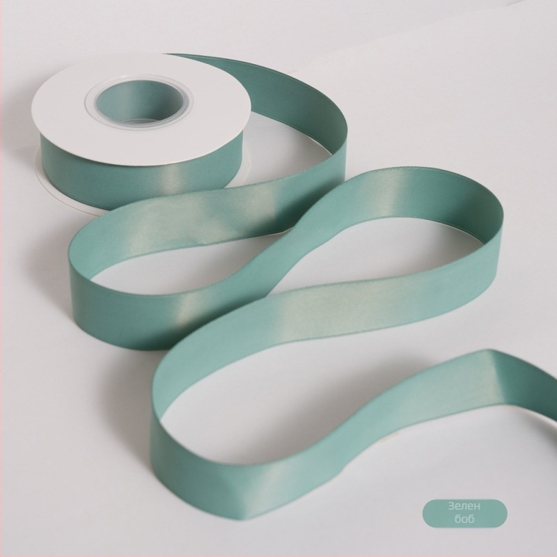 Двустранна матова полиестерна лента за букети – матово покритие, марка Yusun, лента за опаковане на подаръци и декоративна лента