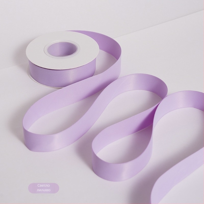 Двустранна матова полиестерна лента за букети – матово покритие, марка Yusun, лента за опаковане на подаръци и декоративна лента