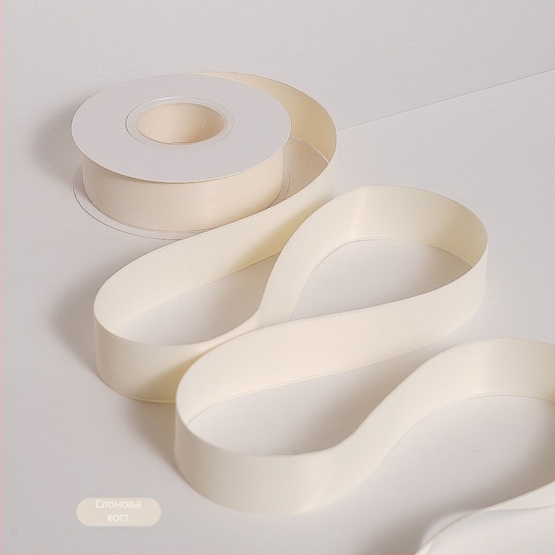 Двустранна матова полиестерна лента за букети – матово покритие, марка Yusun, лента за опаковане на подаръци и декоративна лента