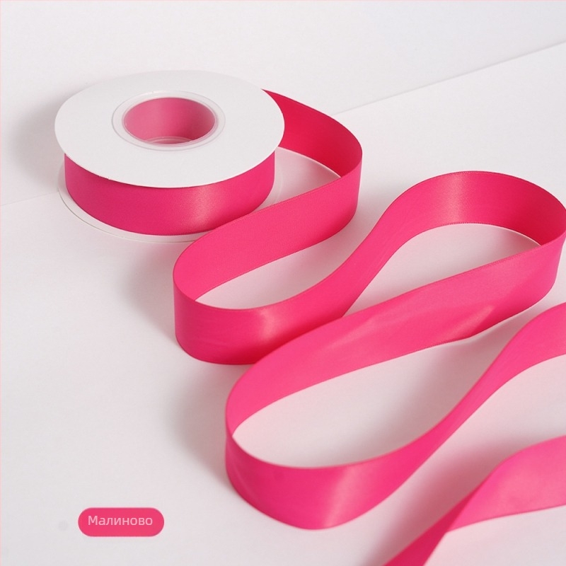Двустранна матова полиестерна лента за букети – матово покритие, марка Yusun, лента за опаковане на подаръци и декоративна лента