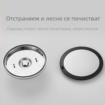 Ръчна душ глава с горна струя – ABS, четириточков монтаж, 0–90°C