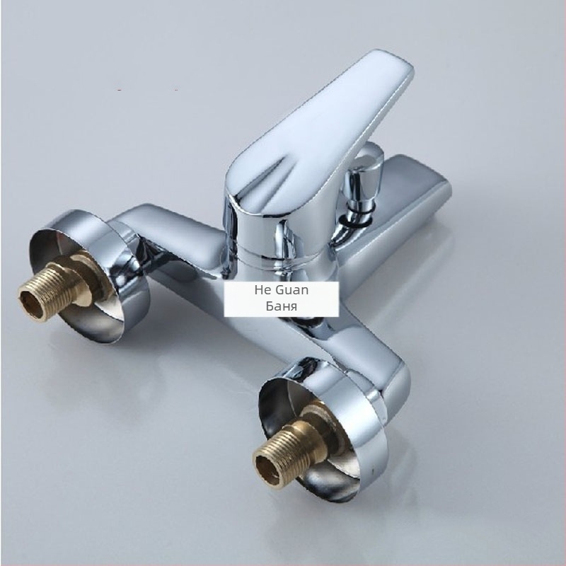 Душ смесител с тройна функция, медно тяло, стенен монтаж, 25 мм вход/изход, 40 клапанно ядро