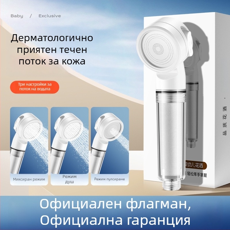 Портативна душ глава за пътуване с ABS материал и хромирано покритие