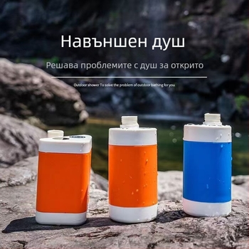 Преносим външен душ с самозасмукваща помпа, дълъг живот на батерията, ABS корпус, модел RA-01