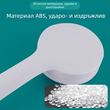 ABS душ глава, кръгла форма, дъждовен режим, ръчна инсталация, 0–90°C