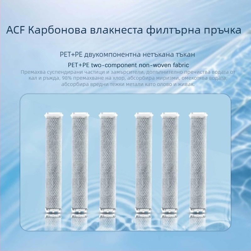 Душ филтър картридж – ПП памук, ACF въглеродни влакна, ABS корпус, модел HSMR01001, 0–100°C