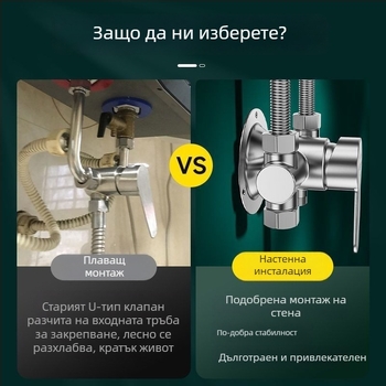 Комплект душ смесител от неръждаема стомана 304, електрически водопроводен смесител, керамичен диск на клапана, хромирана повърхност, CE сертификация