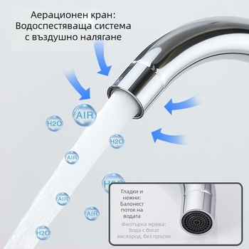 Кухненски кран с една дръжка, неръждаема стомана с медно ядро, вертикален монтаж, студена вода, модел WSY-900159