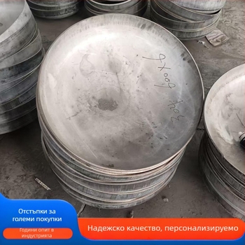 Неръждаем заваряем кап за тръба, елипсовидна глава с форма на пеперуда, плоско dъно; дебелина на стената 10 мм, висока устойчивост на налягане