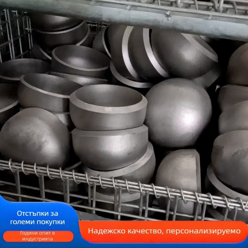 Неръждаем заваряем кап за тръба, елипсовидна глава с форма на пеперуда, плоско dъно; дебелина на стената 10 мм, висока устойчивост на налягане