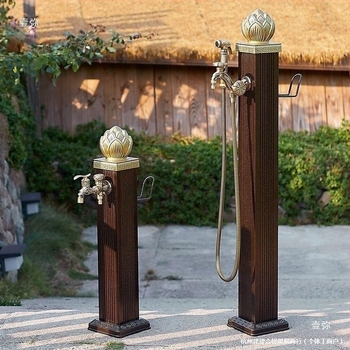 Външен вертикален кран за гореща вода, единична конструкция, керамичен дисков клапан