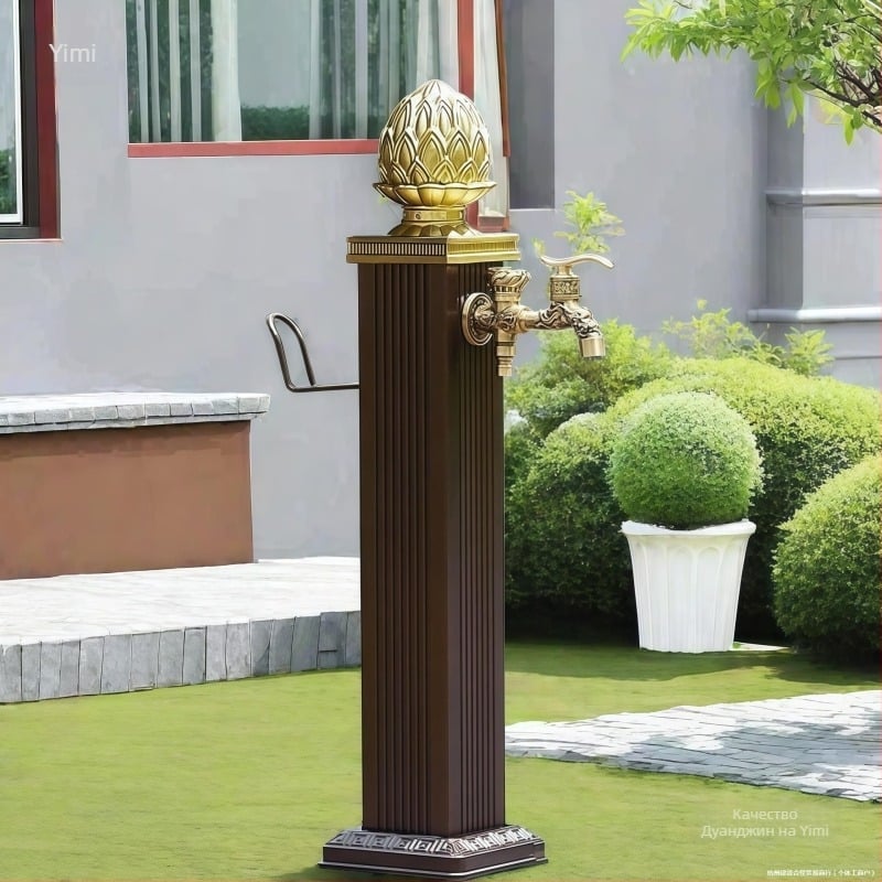 Външен вертикален кран за гореща вода, единична конструкция, керамичен дисков клапан