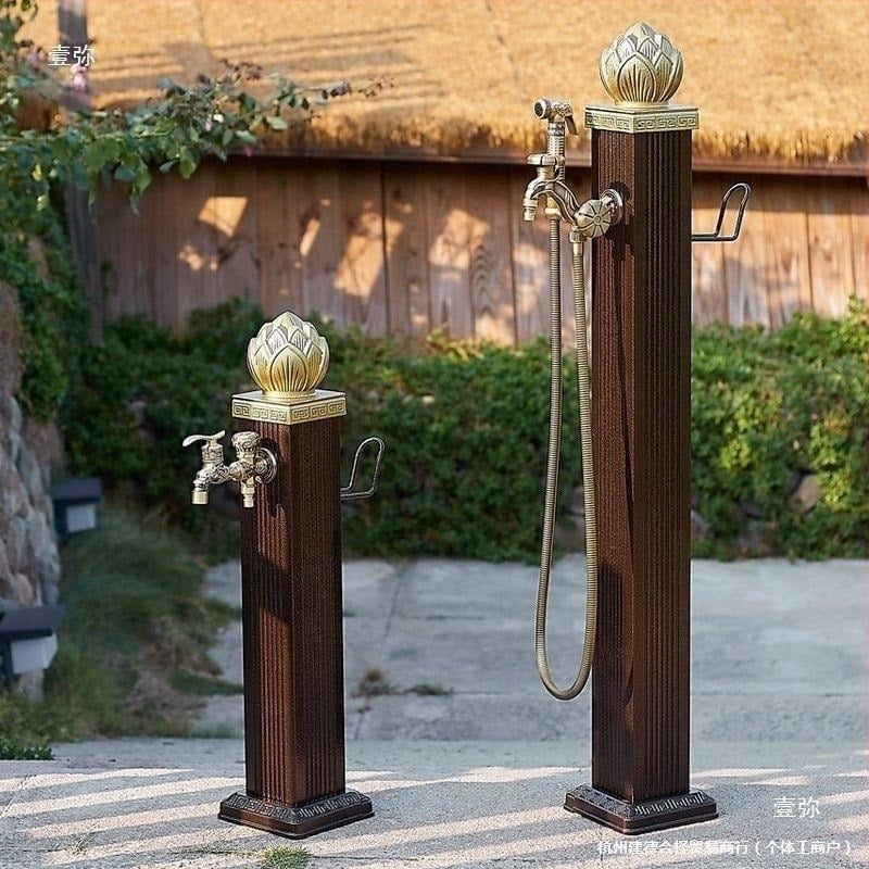 Външен вертикален кран за гореща вода, единична конструкция, керамичен дисков клапан