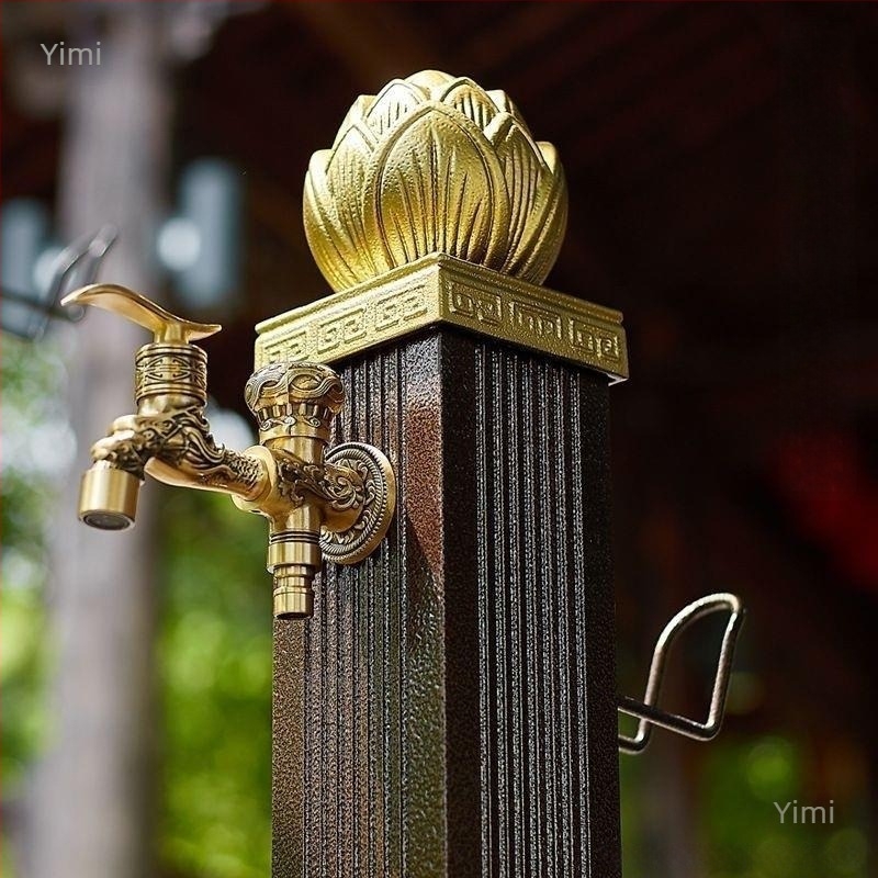 Външен вертикален кран за гореща вода, единична конструкция, керамичен дисков клапан