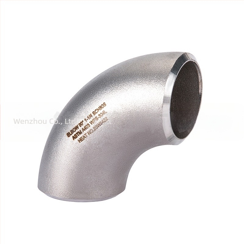 Неръждаема стоманена 90° заварена ъглова тръба, кована, индустриален клас, GB12459-2005