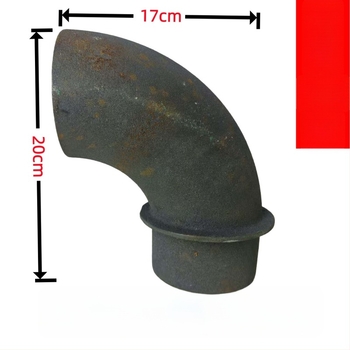 Заварен ъгъл от въглеродна стомана, 90°, диаметър 133 мм, дебелина на стената 5 мм