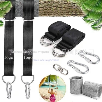 Хамак дървен ремък Jiaze – найлоново въже, максимално натоварване 500 кг, тегло 590 г, произход Taizhou, Jiangsu