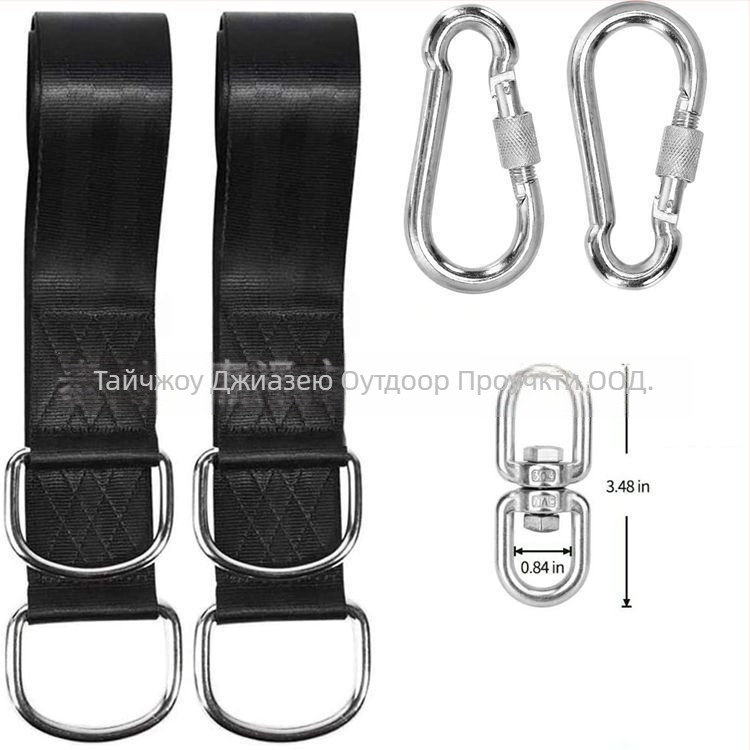 Хамак дървен ремък Jiaze – найлоново въже, максимално натоварване 500 кг, тегло 590 г, произход Taizhou, Jiangsu