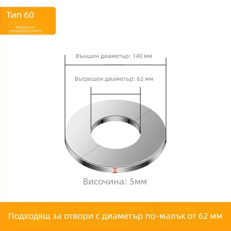 Lin Jie неръждаем стоманен декоративен капак за тръбен край