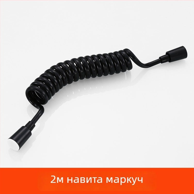 Комплект душ глава с ръчен маркуч — Top-Spray дъждовен душ, неръждаема стомана, въртяща се стойка