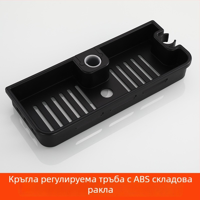 Комплект душ глава с ръчен маркуч — Top-Spray дъждовен душ, неръждаема стомана, въртяща се стойка