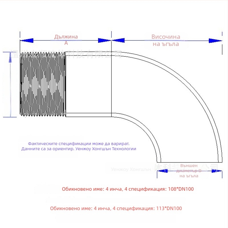 Ъглов фитинг с външна резба, неръждаема стомана, Ø10–114 мм, дебелина на стената 2.0 мм, модел: външен резбован ъгъл, полирана блестяща повърхност